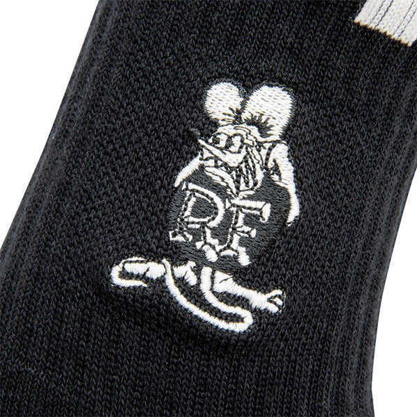 RAT FINK  刺繍 ショートソックス BLACK WHITE