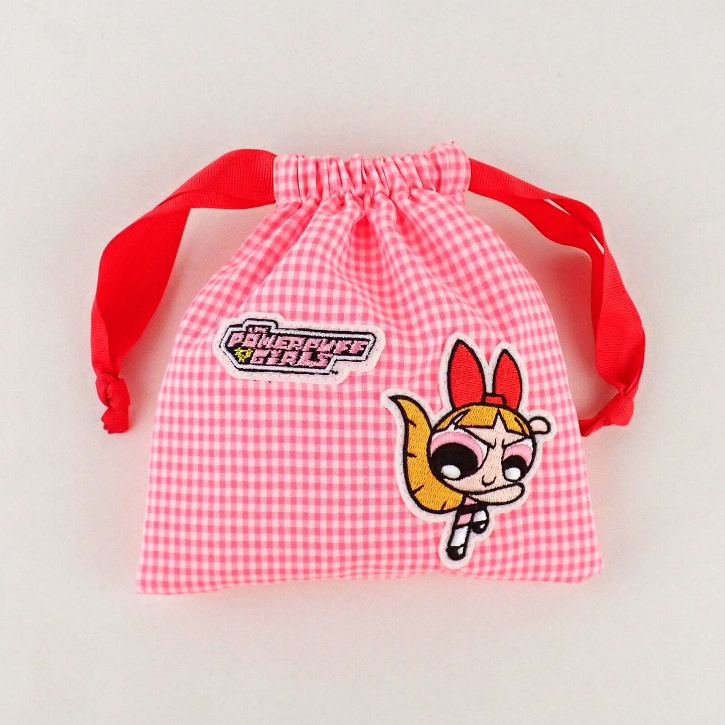 The Powerpuff Girls×Flapper Applique Drawstring Pouch