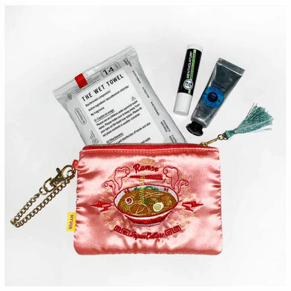 MYUUA Embroidered Pouch Sukajan Ramen Pink