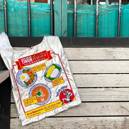 MYUUA Thai TiNung collaboration silver tote bag