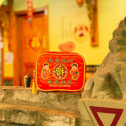 MYUUA Chinese Square Pouch Chinese New Year