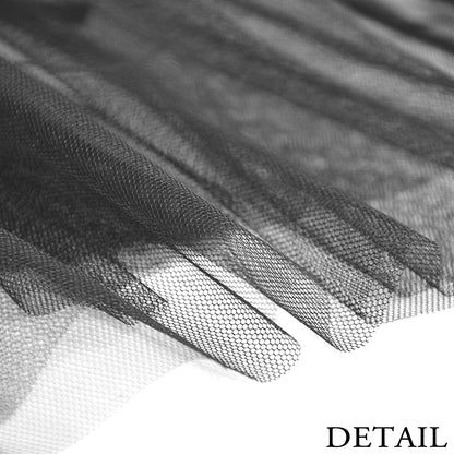 RooM404  シアーチュールロングベスト ワンピース BLACK