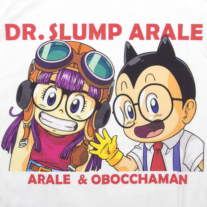 ドクタースランプ アラレちゃん Tシャツ アラレちゃんとオボッチャマン WHITE