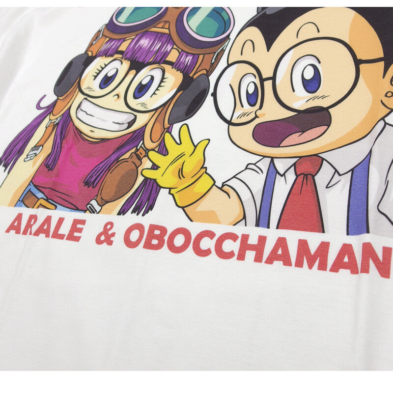 ドクタースランプ アラレちゃん Tシャツ アラレちゃんとオボッチャマン WHITE