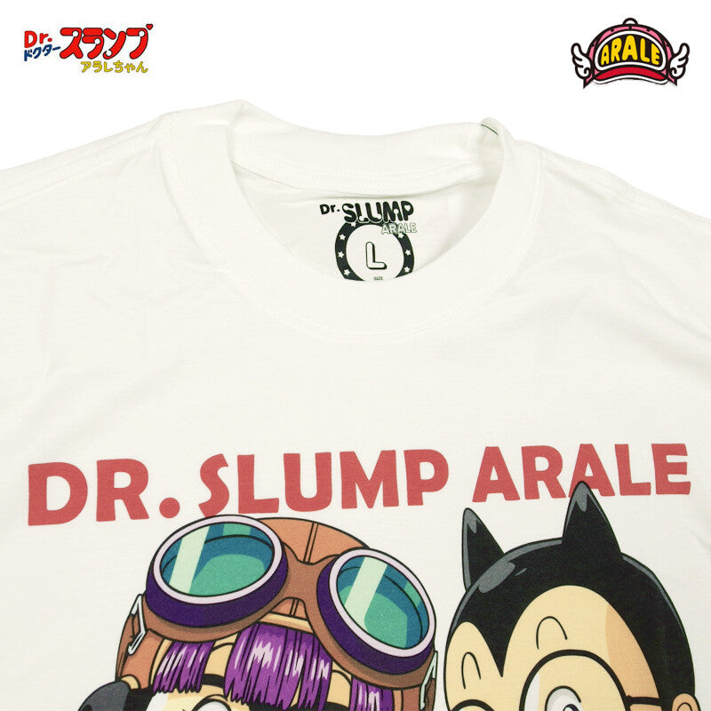 ドクタースランプ アラレちゃん Tシャツ アラレちゃんとオボッチャマン WHITE