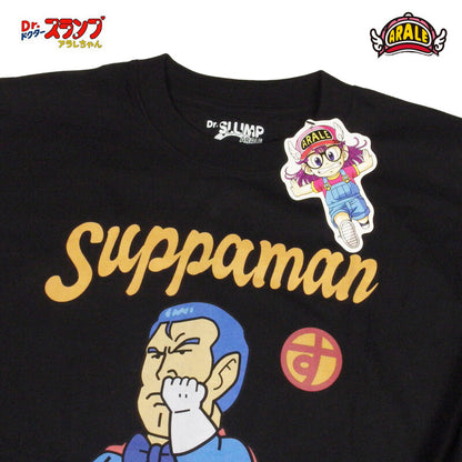 Dr. Slump Arale-chan Long Sleeve T-Shirt Long T Suppaman BLACK