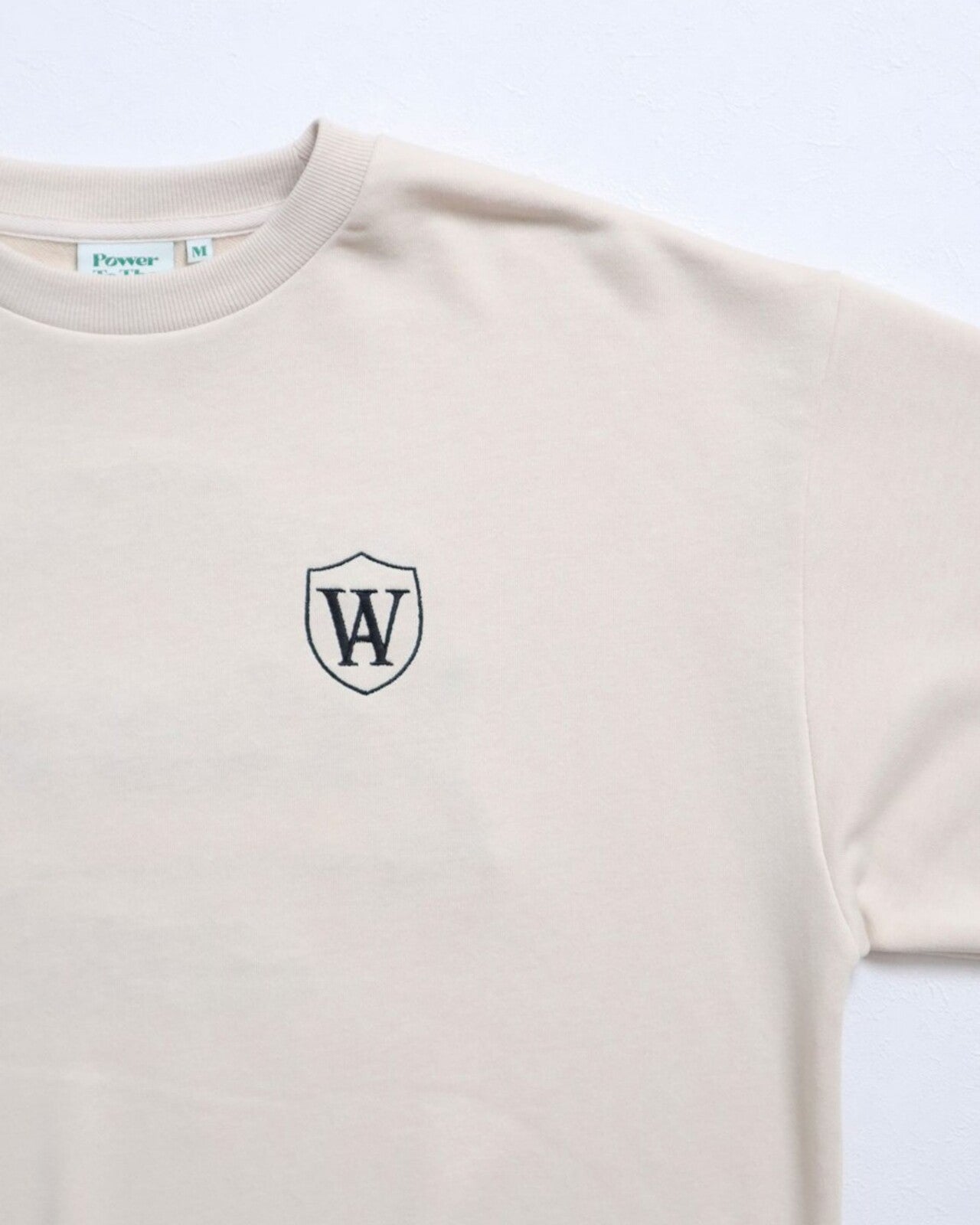 POWER TO THE PEOPLE ディナー猫刺繍スウェット IVORY