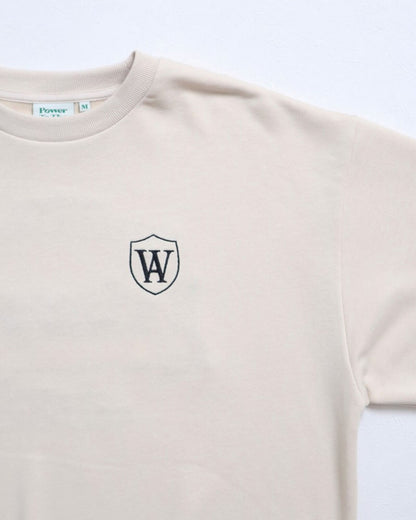 POWER TO THE PEOPLE ディナー猫刺繍スウェット IVORY