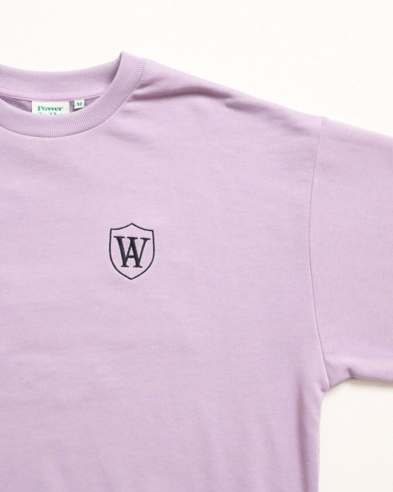 POWER TO THE PEOPLE ディナー猫刺繍スウェット PURPLE
