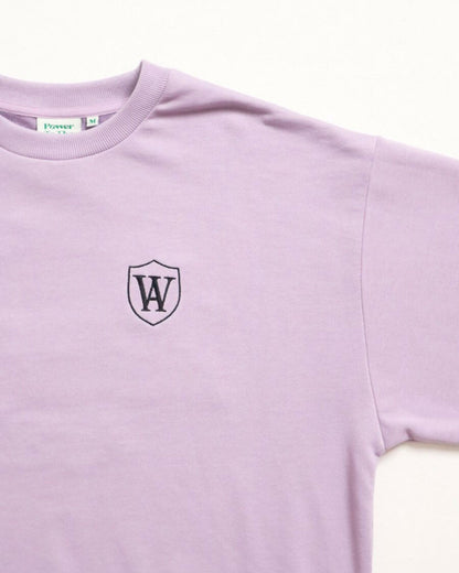 POWER TO THE PEOPLE ディナー猫刺繍スウェット PURPLE