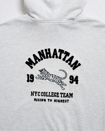 POWER TO THE PEOPLE カレッジロゴ虎ジップパーカー KINARI