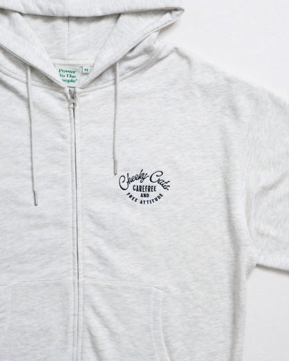 POWER TO THE PEOPLE チル猫ジップパーカー KINARI