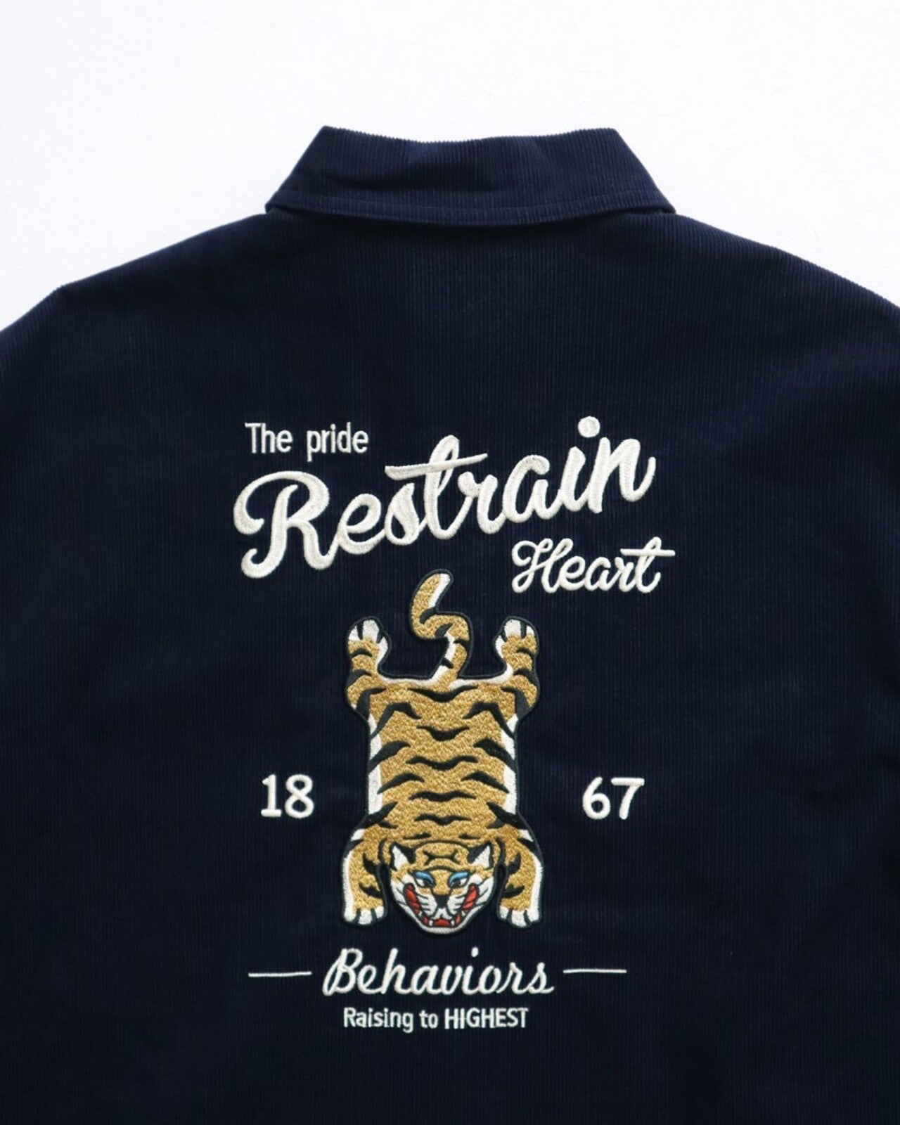 POWER TO THE PEOPLE TIGERコーデュロイジャケット NAVY