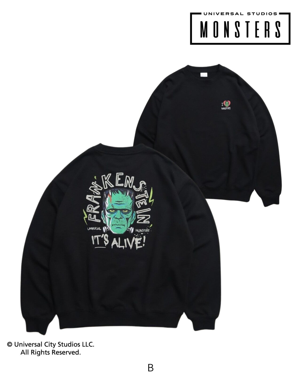UNIVERSAL MONSTERS Monster Graphic Sweatshirt FRANKENSTEIN