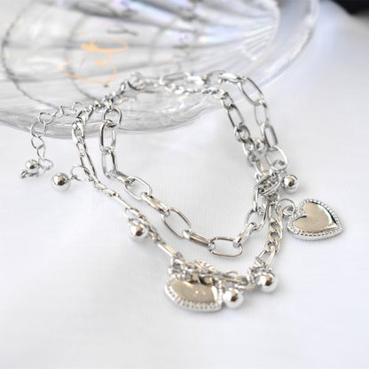 Heart Chain Bracelet SILVER