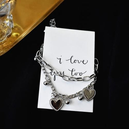【会員限定0円】Heart Chain ブレスレット SILVER