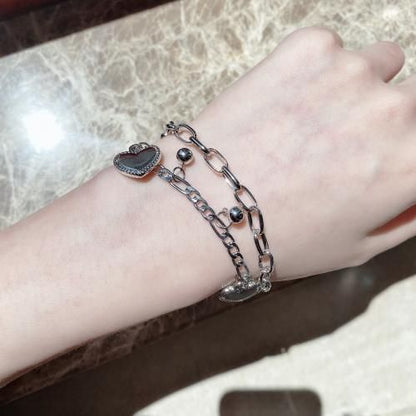 【会員限定0円】Heart Chain ブレスレット SILVER