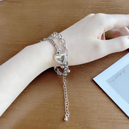 【会員限定0円】Heart Chain ブレスレット SILVER