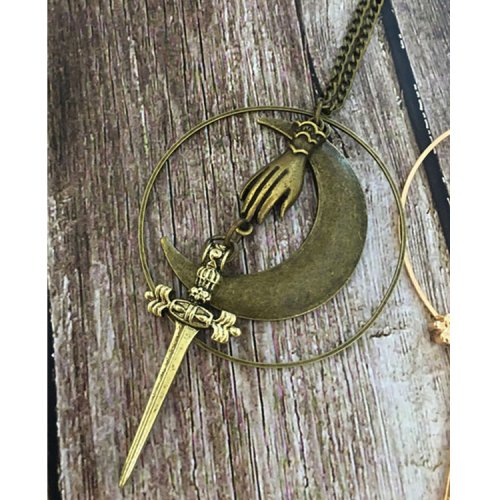 Moon Knife Necklace A.Gold