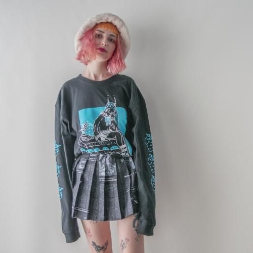 TRACY x NOIKISU ショートケーキガール L/S T-shirt BLACK