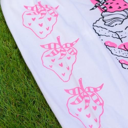 TRACY x NOIKISU ショートケーキガール L/S T-shirt WHITE