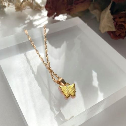 【会員限定0円】蝶々ポイントネックレス PINK