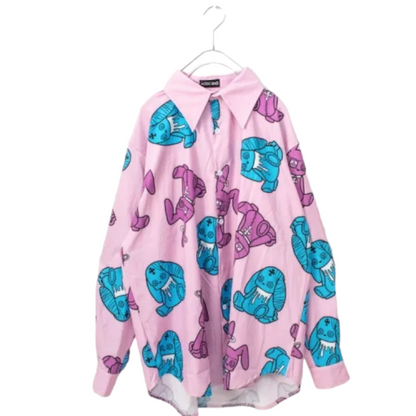 TRACY x NOIKISU ショートケーキガール L/S T-shirt WHITE