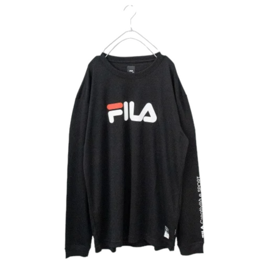 FILA Basketball Crew Neck Long T-Shirt BLACK
