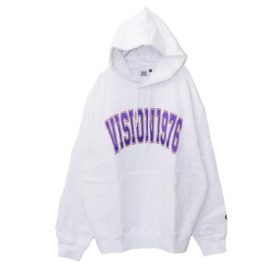 VISION STREET WEAR Satin Patch Hoodie WHITE