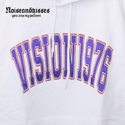 VISION STREET WEAR サテンワッペンパーカー WHITE