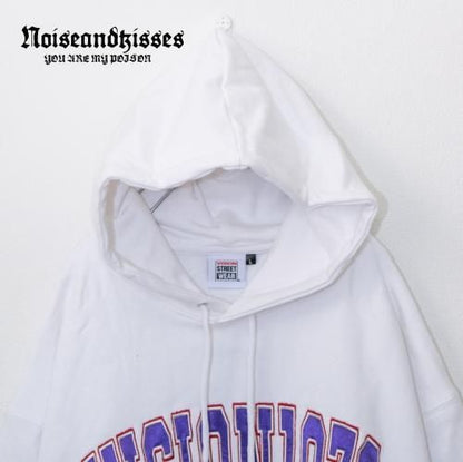 VISION STREET WEAR サテンワッペンパーカー WHITE