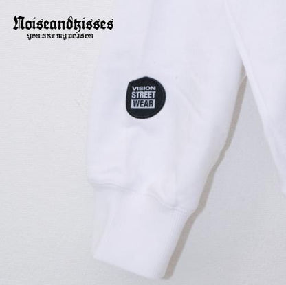 VISION STREET WEAR サテンワッペンパーカー WHITE