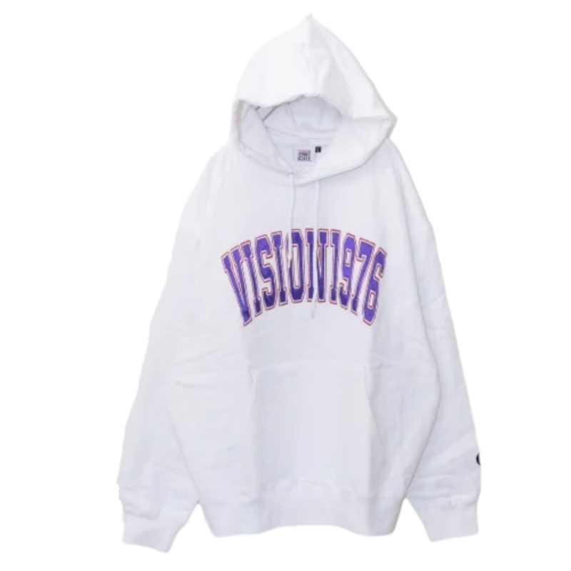 VISION STREET WEAR サテンワッペンパーカー WHITE