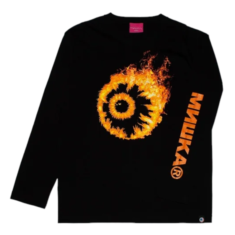MISHKA FLAMING KEEP WATCH L/S T-shirt (Black/91523BLK) - YOU ARE MY POISON