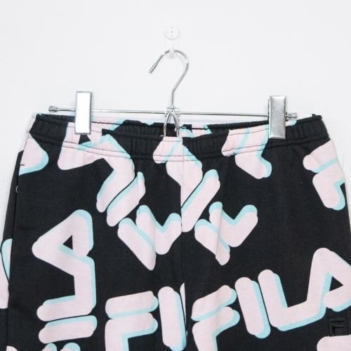 FILA Total Pattern Crew スウェットショートパンツ FM5645 BLACK
