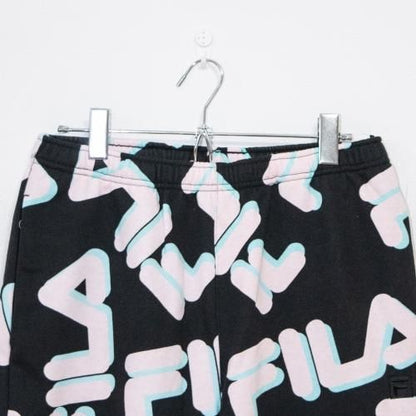 FILA Total Pattern Crew スウェットショートパンツ FM5645 BLACK