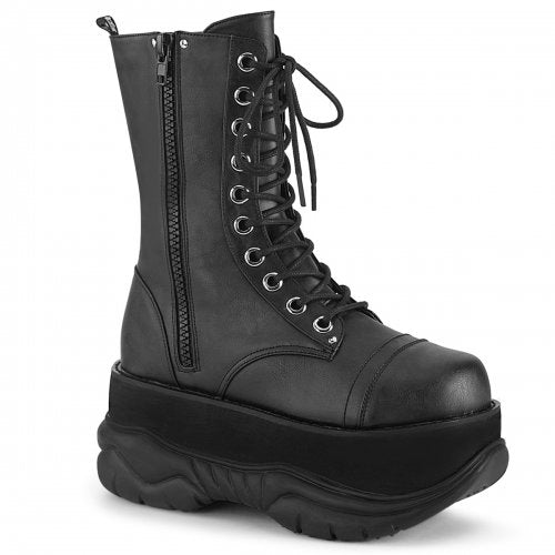 [Ready to ship] Demonia platform mid-calf boots NEPTUNE-200 BLACK