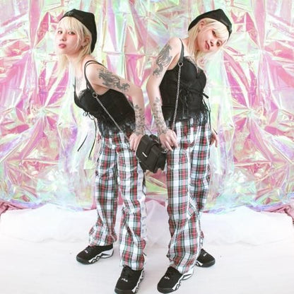 メタルバックル付 ハンチング ハット BLACK