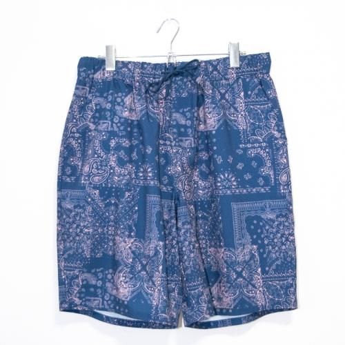 総柄ショートパンツ Bandana Blue