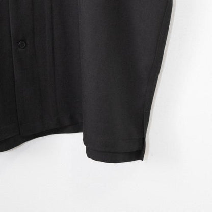 VISION STREET WEAR ロゴ刺繍開襟シャツ BLACK