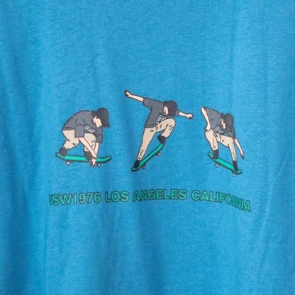 VISION STREET WEAR オーリープリント オーバーサイズ Tシャツ BLUE