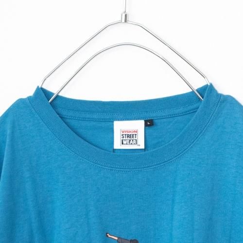 VISION STREET WEAR オーリープリント オーバーサイズ Tシャツ BLUE
