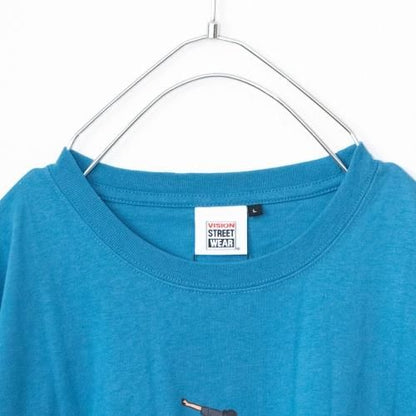 VISION STREET WEAR オーリープリント オーバーサイズ Tシャツ BLUE