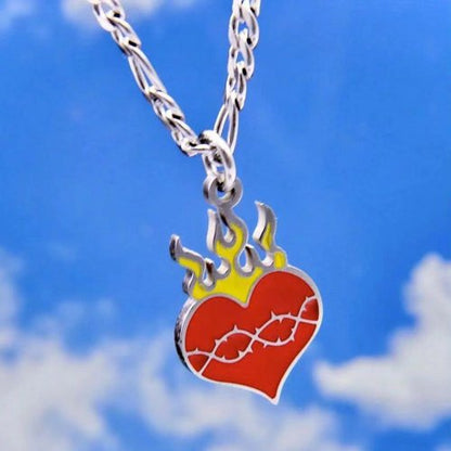 Corazon Heart Shaped Necklace (Silver) - YOUAREMYPOISON