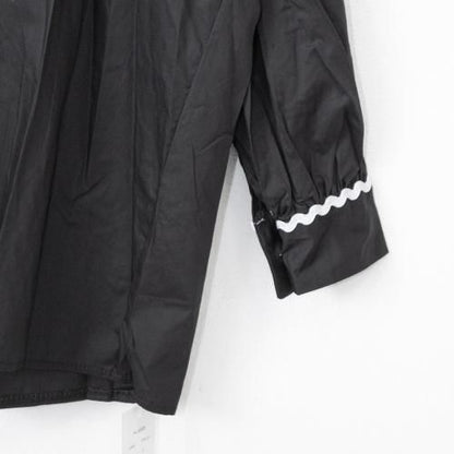 BIG襟デザイン 長袖シャツ BLACK