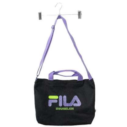 FILA x RADIO EVA Monogram Logo Tote Bag EVANGELION LIMITED Black - YOUAREMYPOISON