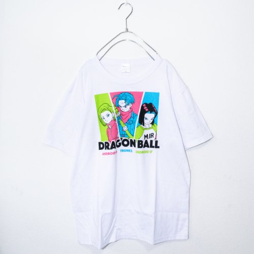 Dragon Ball Trunks &amp; No. 18 &amp; No. 17 Short Sleeve T-Shirt WHITE