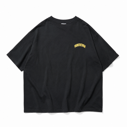 VISION STREET WEAR サテンワッペン 半袖Tシャツ BLACK