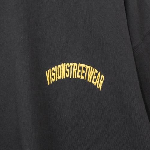 VISION STREET WEAR サテンワッペン 半袖Tシャツ BLACK