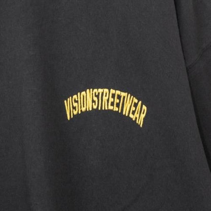 VISION STREET WEAR サテンワッペン 半袖Tシャツ BLACK